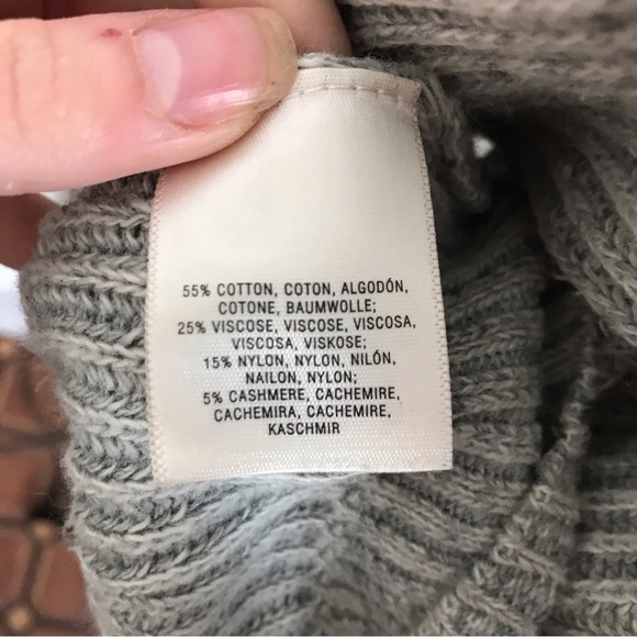 Anthropologie Moth oatmeal‎ long sleeve knit size medium tie knot front sweater - Picture 7 of 8